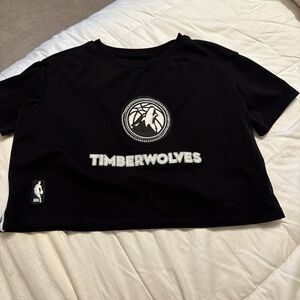 NBA Timberwolves Black Short Sleeve Tee